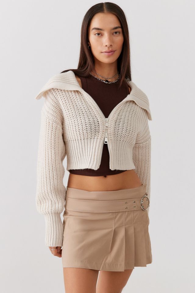 UO Sunny Collared Zip-Up Cardigan #1