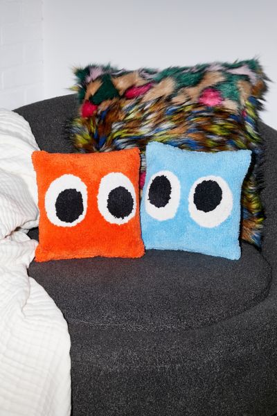 Googly Eyes Tufted Mini Throw Pillow