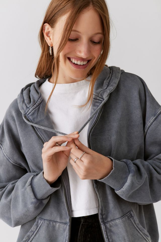 BDG Dusty Zip Up Hoodie Sweatshirt