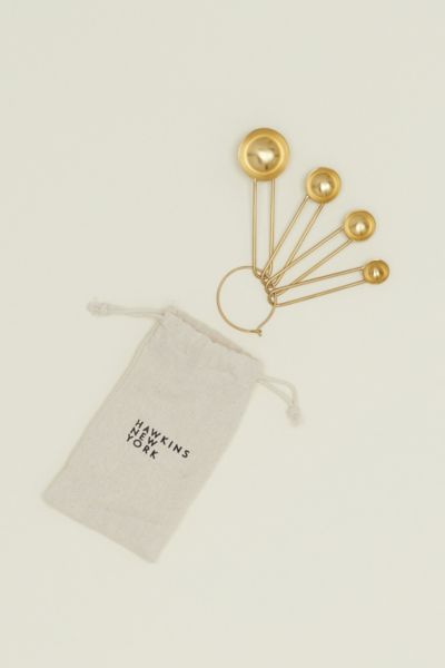 Hawkins New York Simple Brass Measuring Spoons In Gold