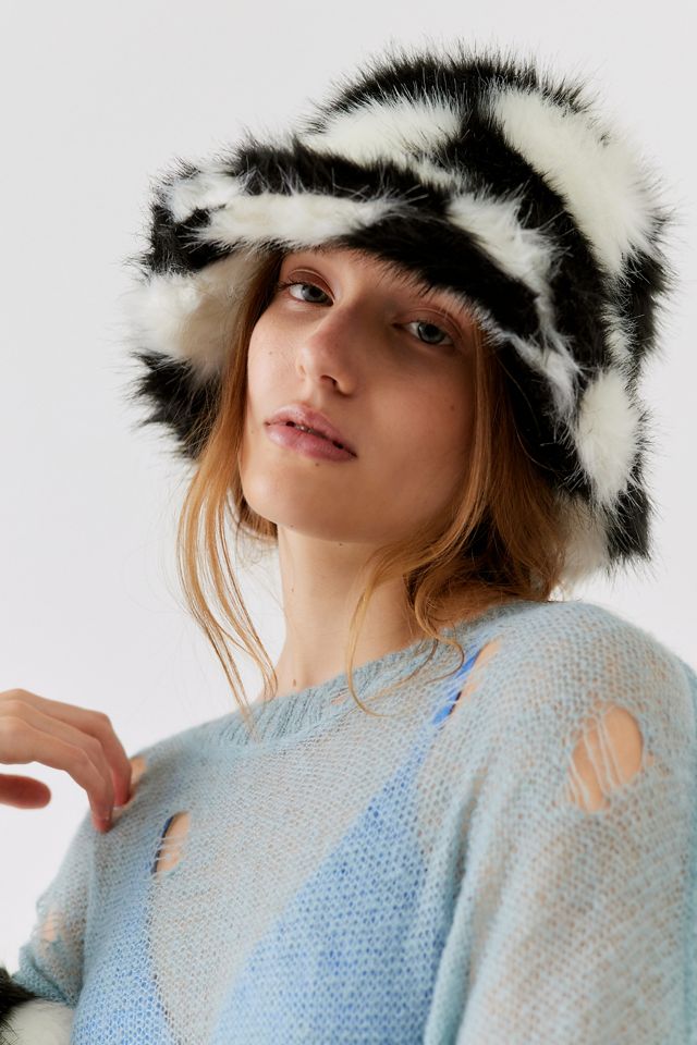 Ace Fluffy Faux Fur Bucket Hat #1