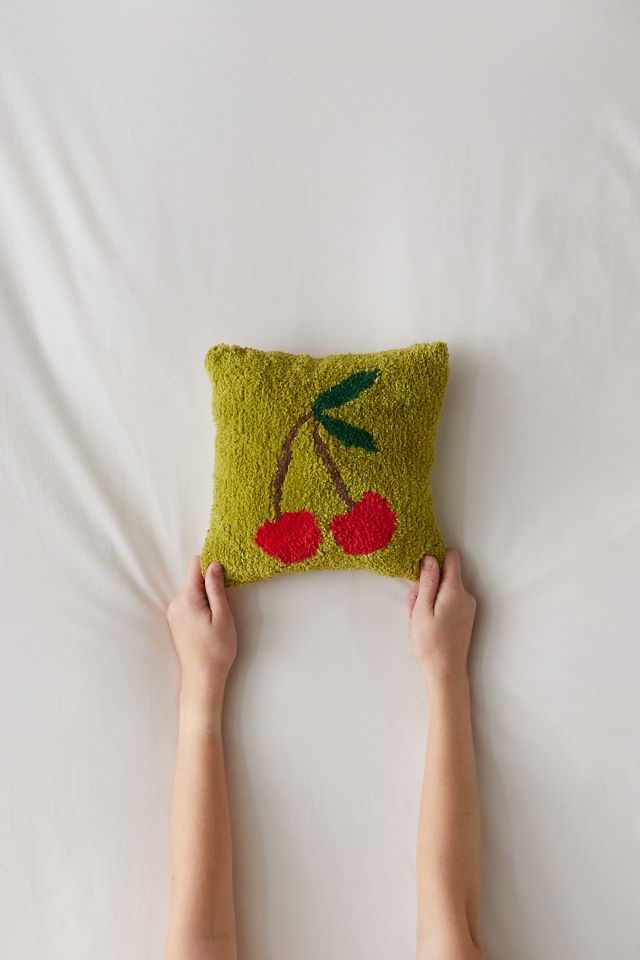 Cherries Tufted Mini Throw Pillow #2