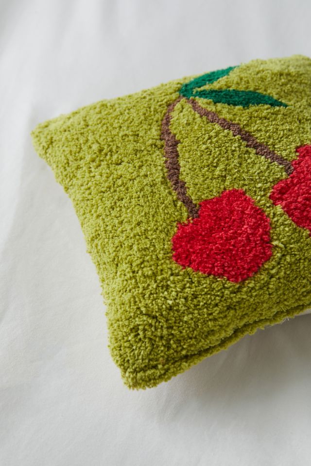 Cherries Tufted Mini Throw Pillow #3