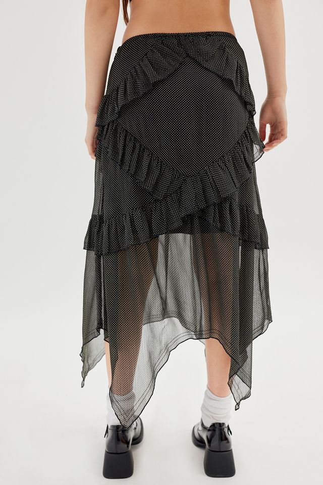 UO Tuli Ruffle Midi Skirt #2