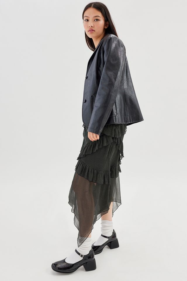 UO Tuli Ruffle Midi Skirt #3