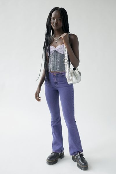 Purple Brand mid-rise flared jeans - Blue