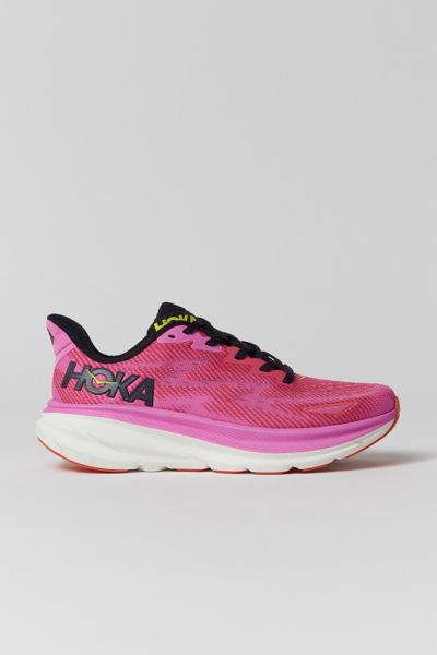 Hoka One One Clifton 9 Running Sneaker In Raspberry/strawberry