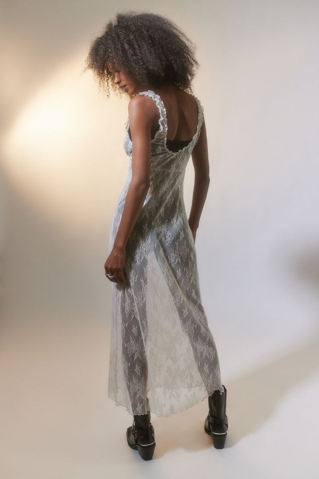 UO Luisa Sheer Lace Midi Dress #1