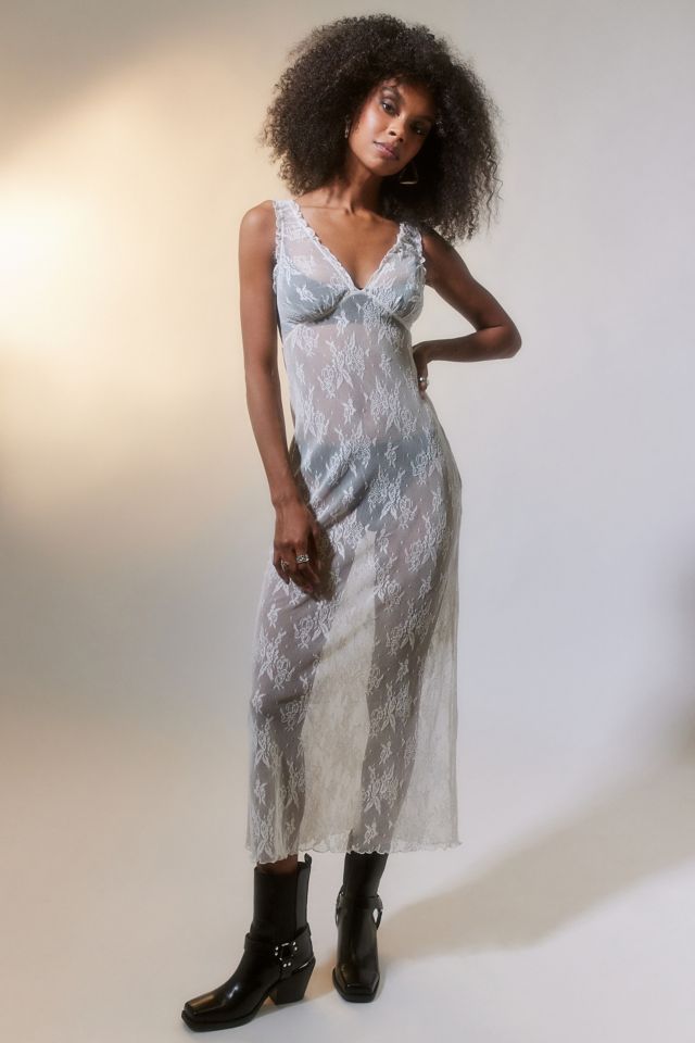 UO Luisa Sheer Lace Midi Dress #2