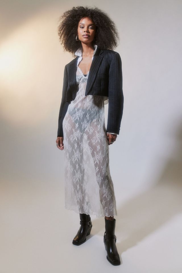 UO Luisa Sheer Lace Midi Dress #3