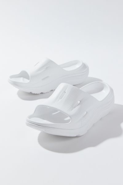 Hoka One One Ora Recovery 3 Slide Sandal In White