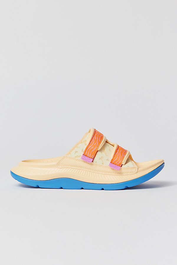 Hoka One One Ora Luxe Slide Sandal In Light Orange, Women's At Urban Outfitters