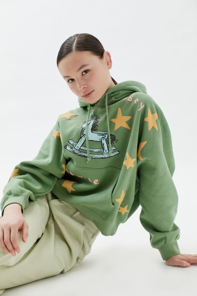 Obey green online hoodie