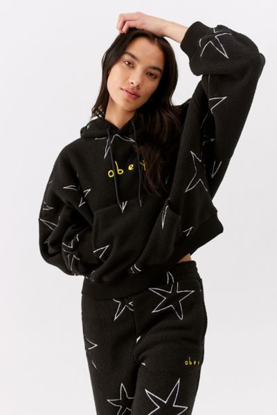 OBEY Stargaze Fleece Hoodie Sweatshirt Urban Outfitters