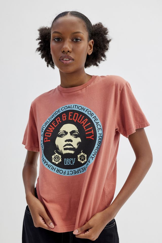 T-shirt imprimé Peace Harmony & Respect OBEY #1