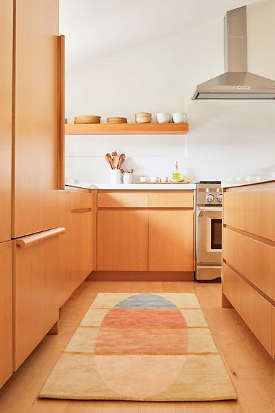Revival Calisson Medium Pile Soft Cotton Rug In Orange At Urban Outfitters