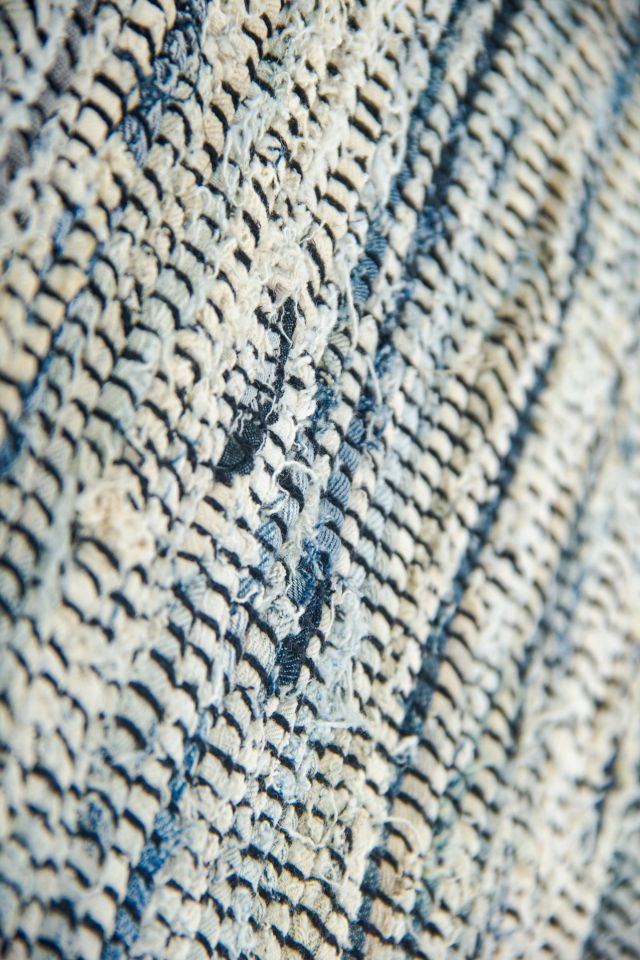 Revival Stonewash Recycled Denim Flatweave Rug #3