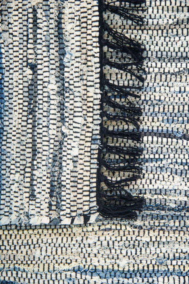 Revival Stonewash Recycled Denim Flatweave Rug #4