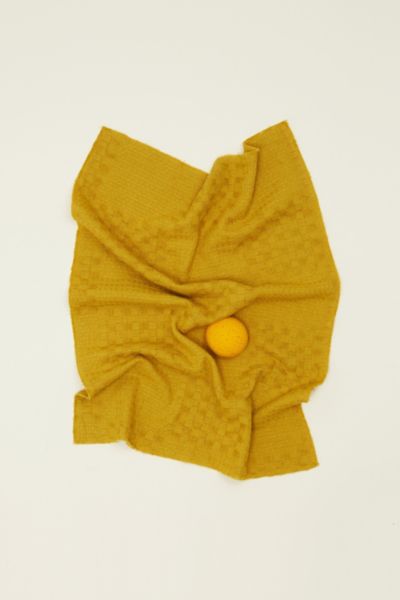 Hawkins New York Dobby Weave Dish Towel In Mustard