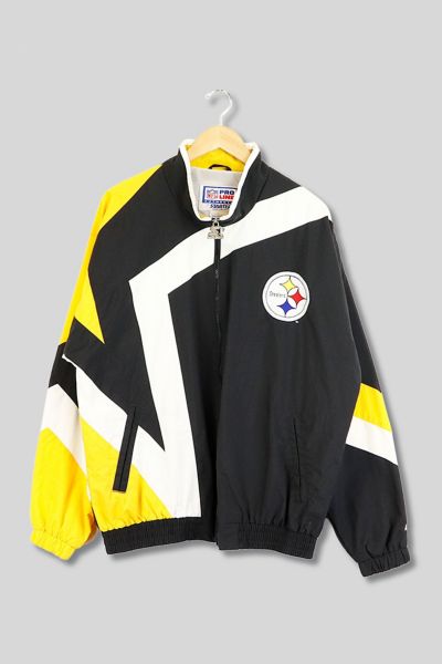 Urban Outfitters Vintage Quarter Zip Steelers Reversible Bomber Jacket