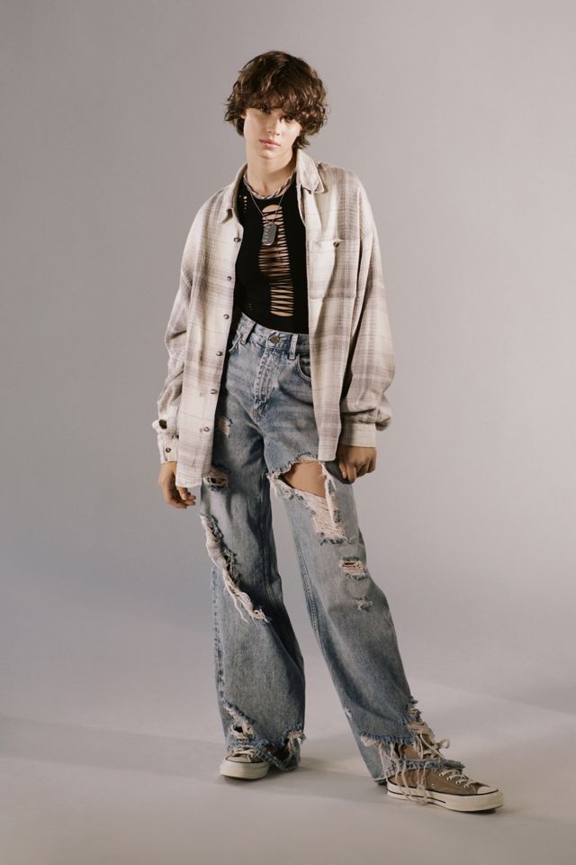 Urban Renewal Vintage Oversized Heavy Flannel Shirt #2