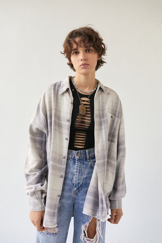 Urban Renewal Vintage Oversized Heavy Flannel Shirt #5