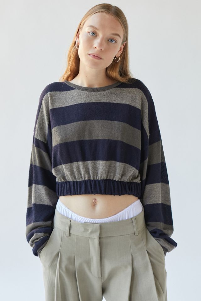 Urban Renewal Remade Striped Cropped Sweater | Urban Outfitters