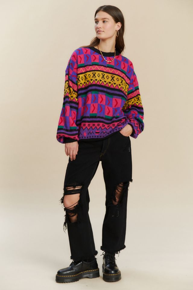 Urban Renewal Vintage Patterned Oversized Sweater