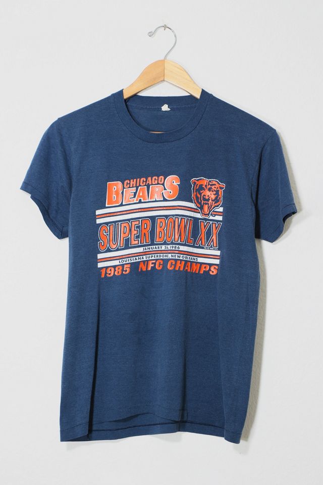 Kleding Gender-neutrale kleding volwassenen Tops & T-shirts T-shirts T-shirts met print 1986 Chicago Bears World Championship 3/4 Mouw Dun Shirt. 