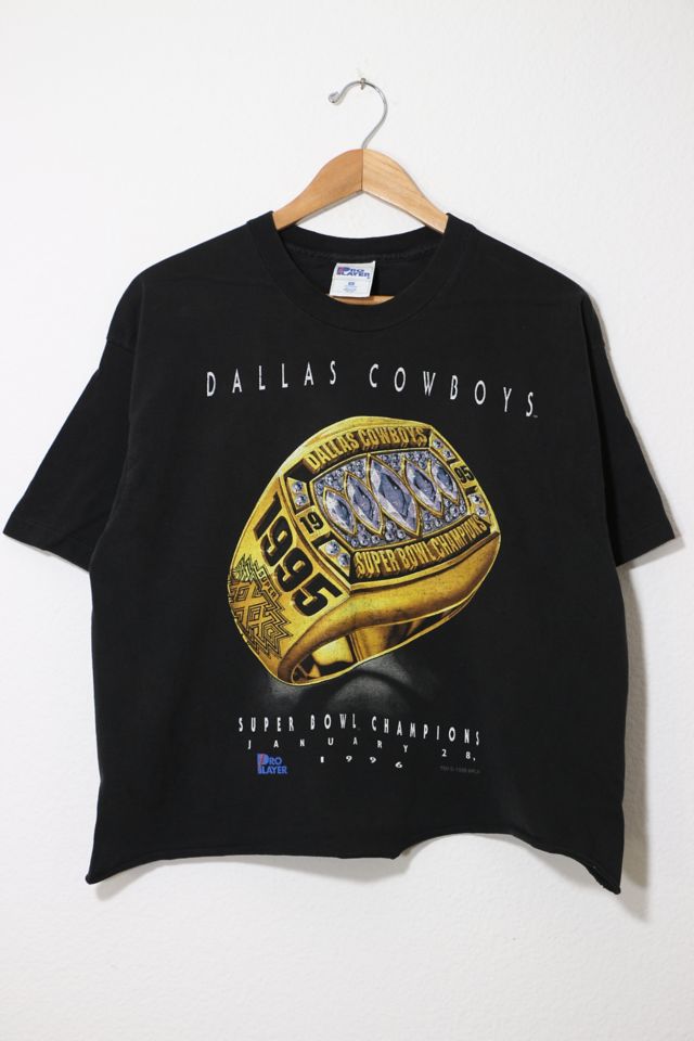 Vintage 1995 Super Bowl Champion NFL Dallas Cowboys Cropped T-shirt Made in  USA