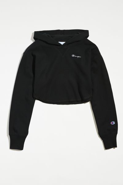 Champion Reverse Weave French Terry Cropped Hoodie Sweatshirt Urban Outfitters