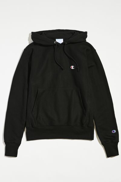 Champion Reverse Weave Hoodie Sweatshirt In Black