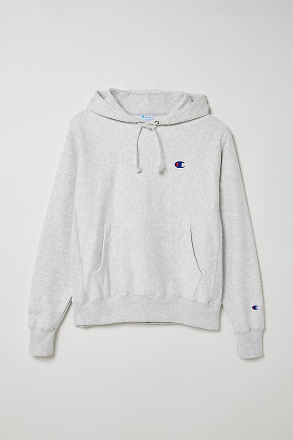 Champion Reverse Weave Hoodie Sweatshirt In Light Grey At Urban Outfitters