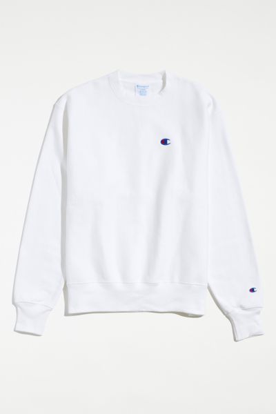 Champion Reverse Weave Crew Neck Sweatshirt In White