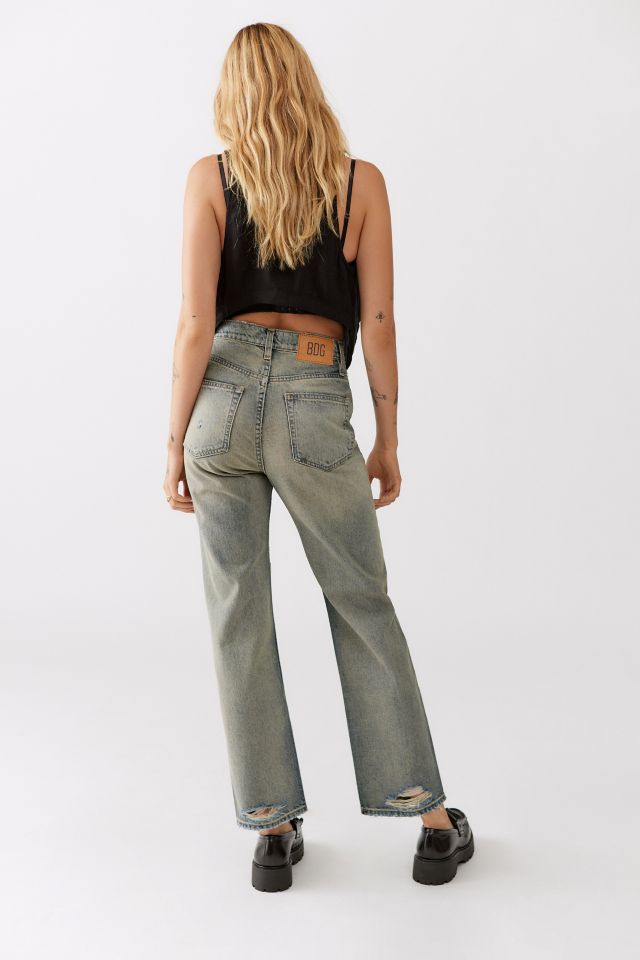 Jean cowboy à taille haute BDG - aspect usé vintage #1