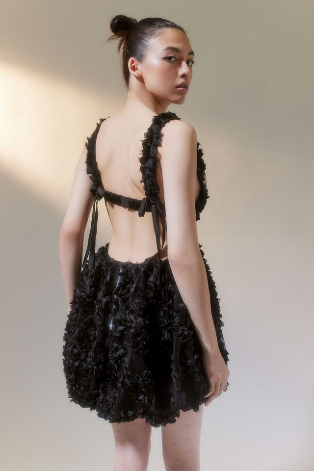 for love and lemons astrid mini dress For Love & Lemons Astrid Textured Open-Back Mini Dress