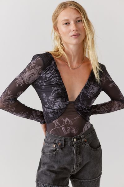 Urban Outfitters Out From Under Emilia Floral Embroidered Bodysuit - £39 -  Big Cup Little Cup