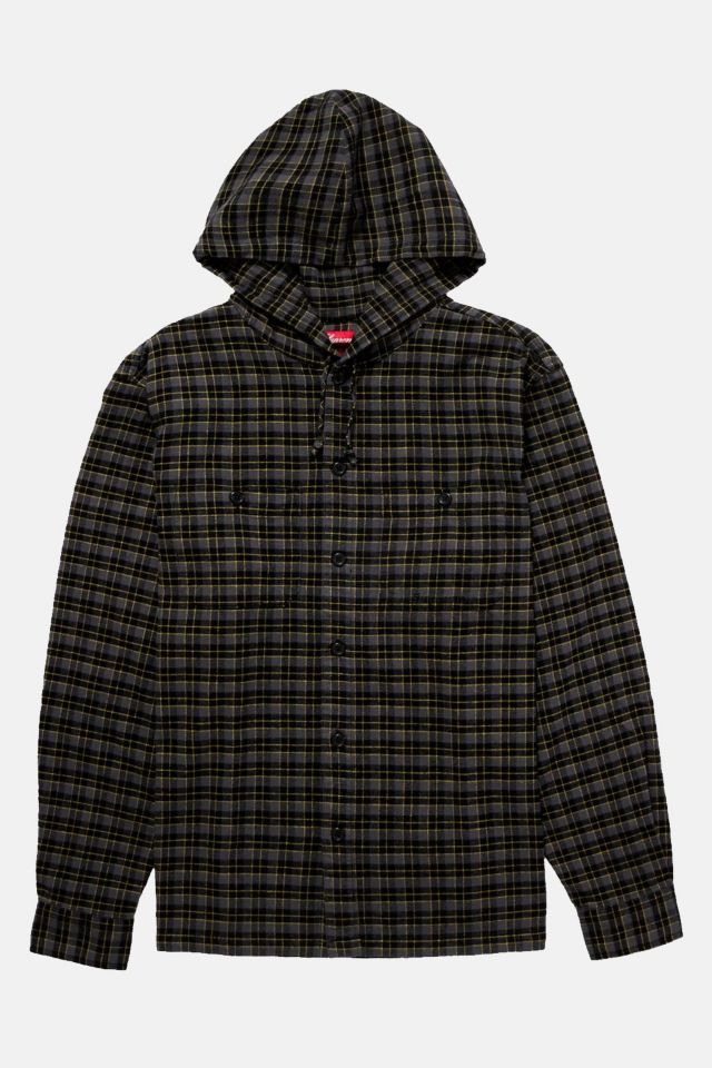 Supreme x 'plaid outlet hooded sweatshirt