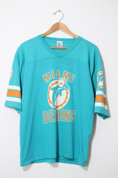 Vintage Logo 7 Miami Dolphins NFL V-neck Jersey T-Shirt Aqua (XL) – Chop  Suey Official