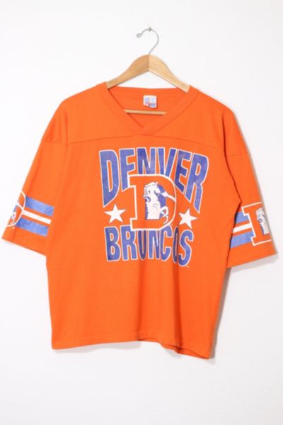 Vintage 1980s NFL Denver Broncos Jersey Cut V-neck T-shirt Made in USA