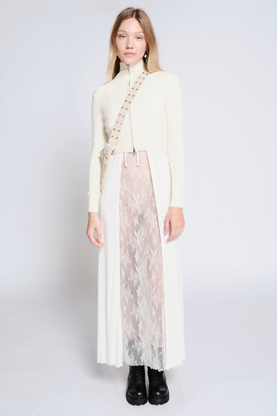 Urban Outfitters Uo Toulouse Sheer Lace Midi Dress In White | ModeSens