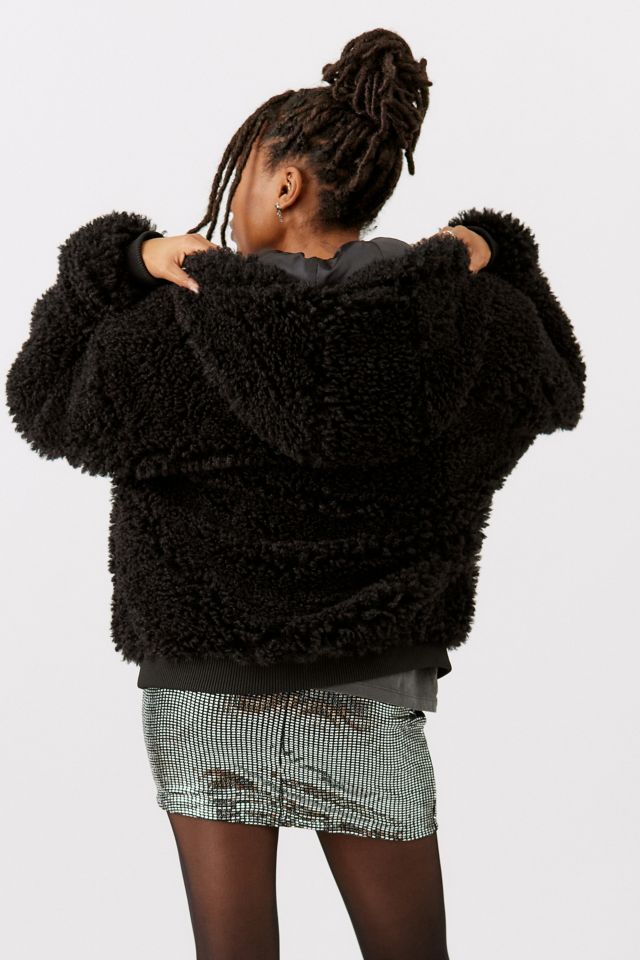 UO Casey Fleece Hooded Zip-Up Jacket #1