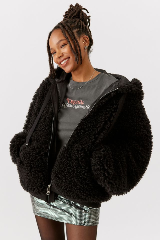 UO Casey Fleece Hooded Zip-Up Jacket #3