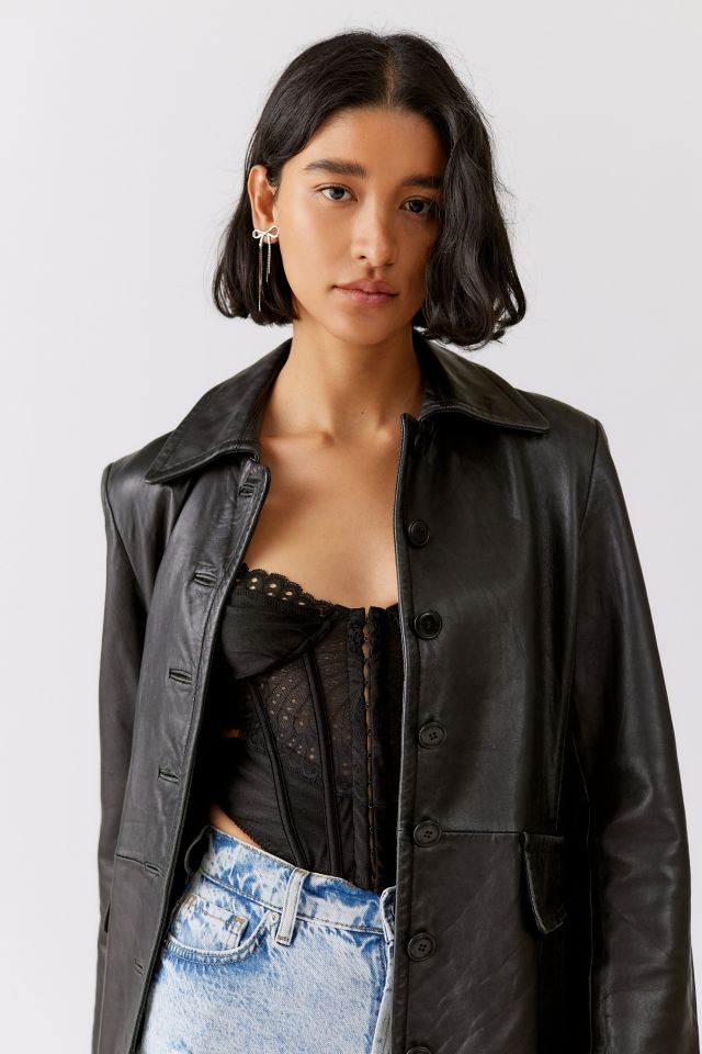 Urban Renewal Vintage Leather Trench Jacket #2