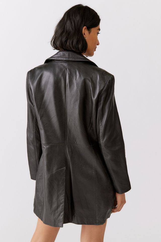 Urban Renewal Vintage Leather Trench Jacket #3