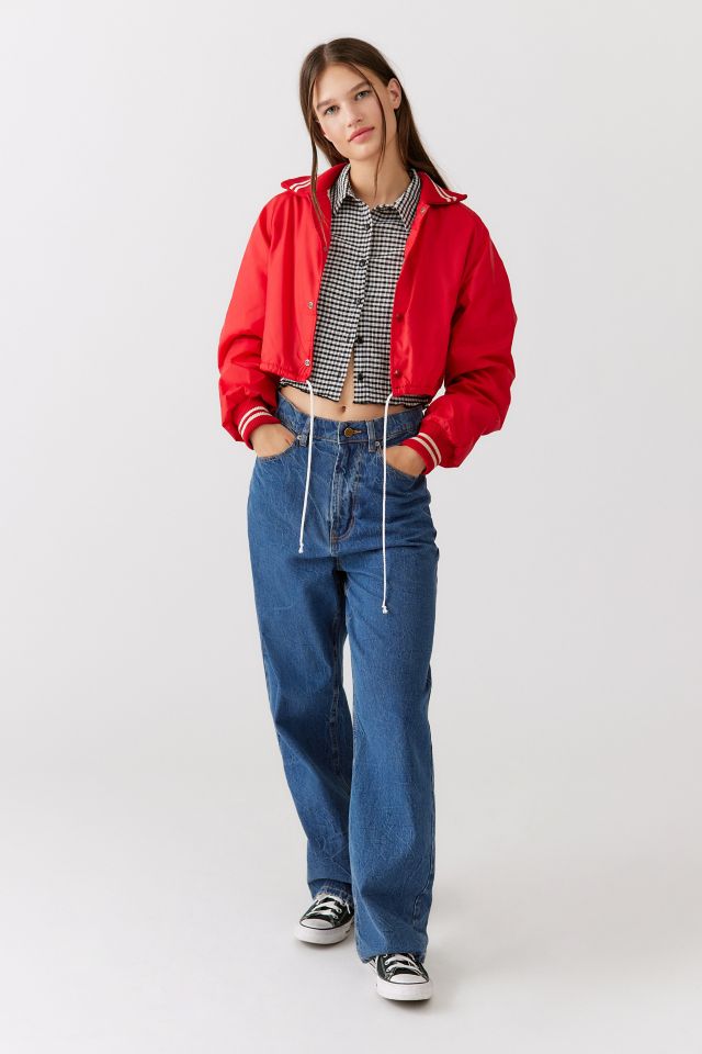 Urban Renewal Remade Cropped Baseball Jacket #3