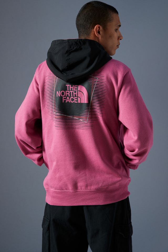 Pink north face hoodie on sale mens