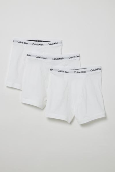 Calvin Klein Microfiber Stretch Boxer Briefs - Pack Of 3 In White