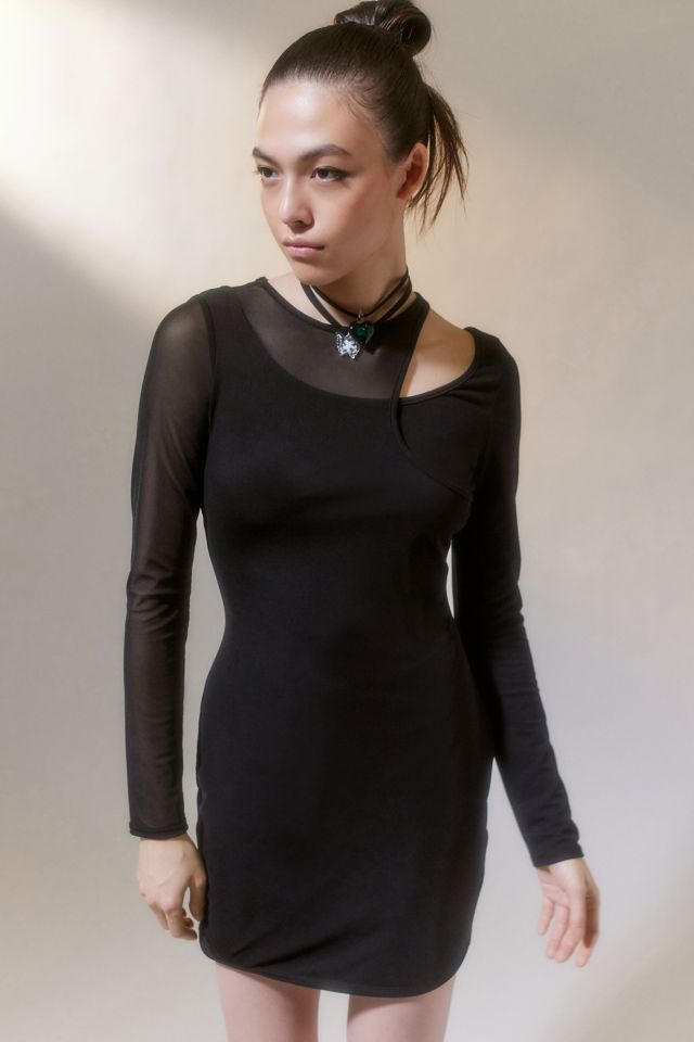 UO Bruna Mesh Layered Mini Dress #4