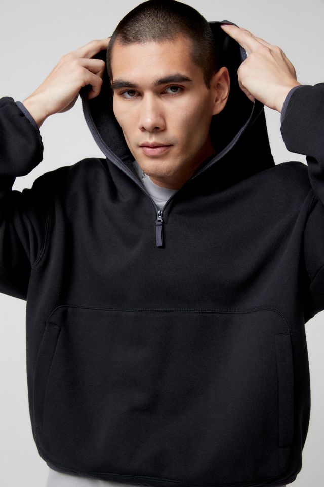 black hooded sweatshirt